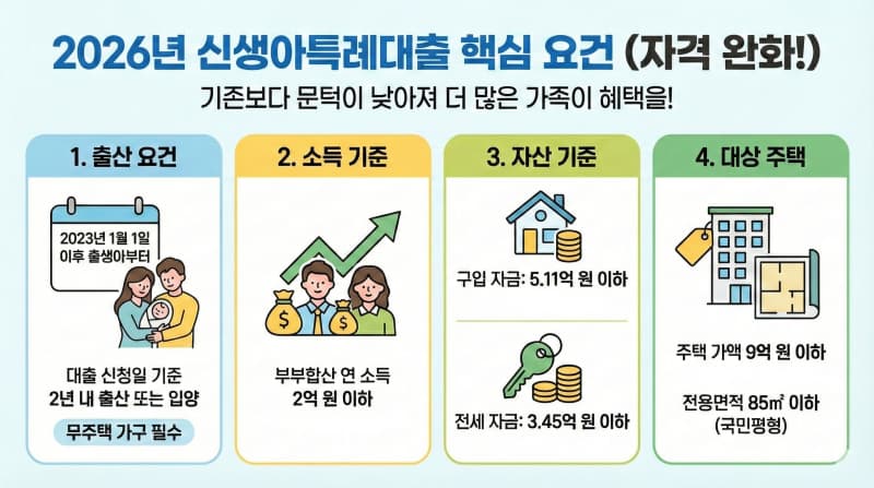 2026년 신생아특례대출 핵심 요건