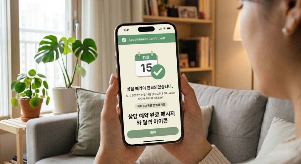 비대면 진료 예약 완료 화면 이미지