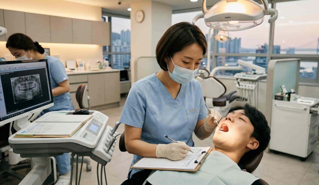진단형 치아 보험 가입을 위한 치과 검진 과정