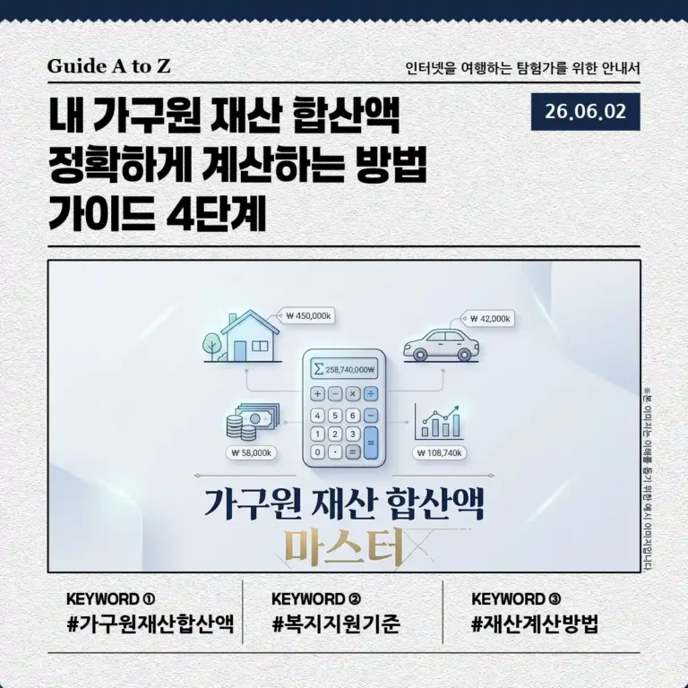 가구원 재산 합산액 정확하게 계산하는 방법 가이드 썸네일 이미지