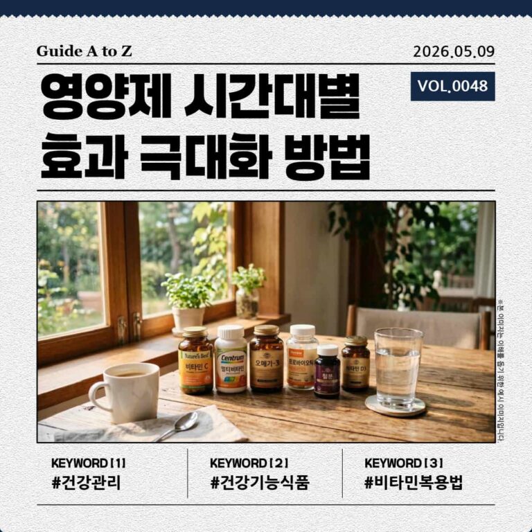 영양제 복용 시간대 설정을 위한 아침 영양제 루틴 이미지