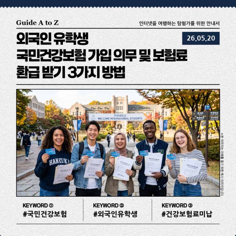 외국인 유학생 국민건강보험 가입 의무 및 보험료 환급 안내에 관한 썸네일 이미지