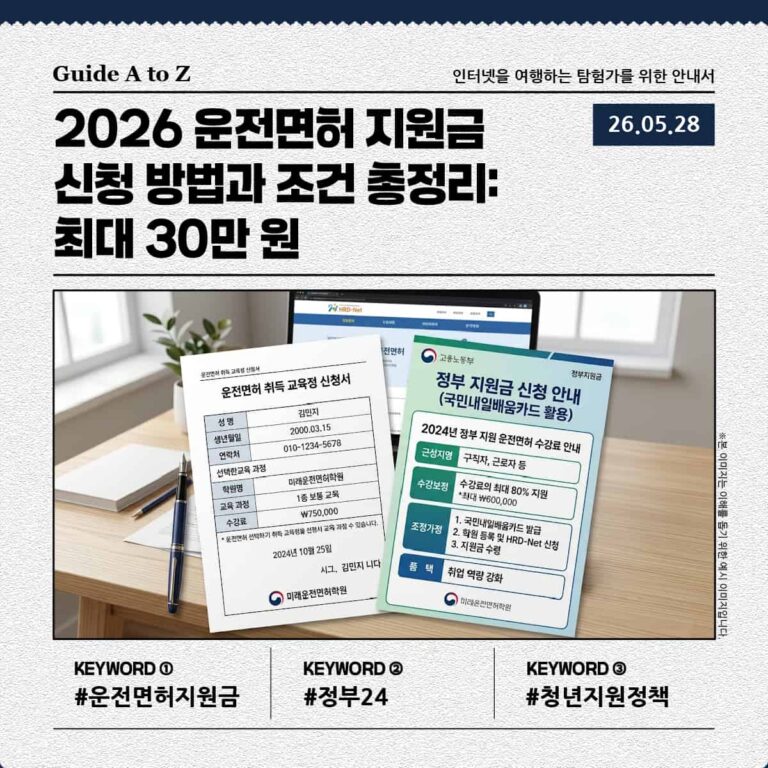 운전면허 지원금 신청 조건 및 방법 안내에 관한 썸네일 이미지