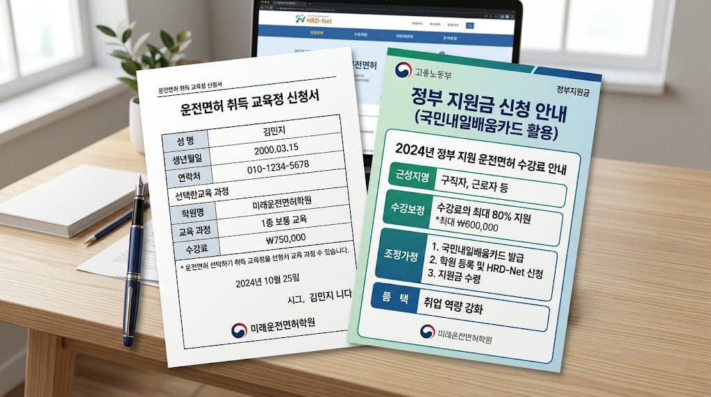 운전면허 지원금 신청 조건 및 방법 안내에 관한 이미지